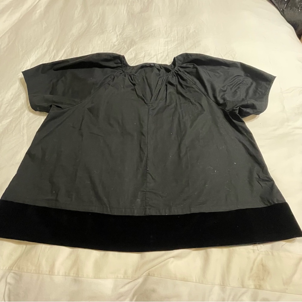 Old Navy Bubble-Sleeve Poplin Black‎ top Blouse - Picture 9 of 16